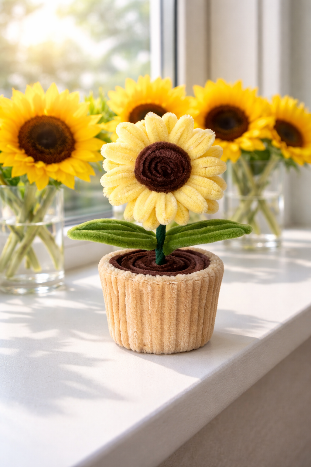 Pipe cleaner Sunflower Pot