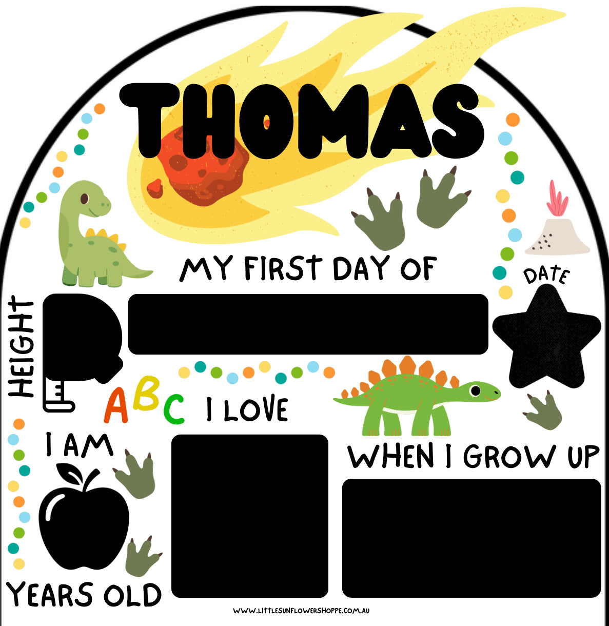 ‘First Day of’ Milestone Board