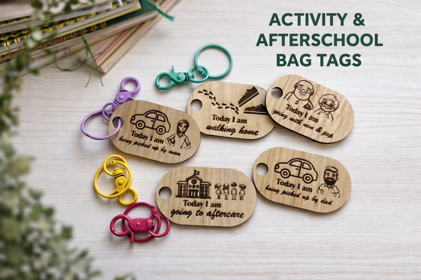 Personalised Activity & Afterschool Bag Tags